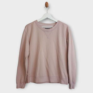 Abercrombie & Fitch Sweatshirt Women Small Pink Soft AF Fleece Oversize Pullover